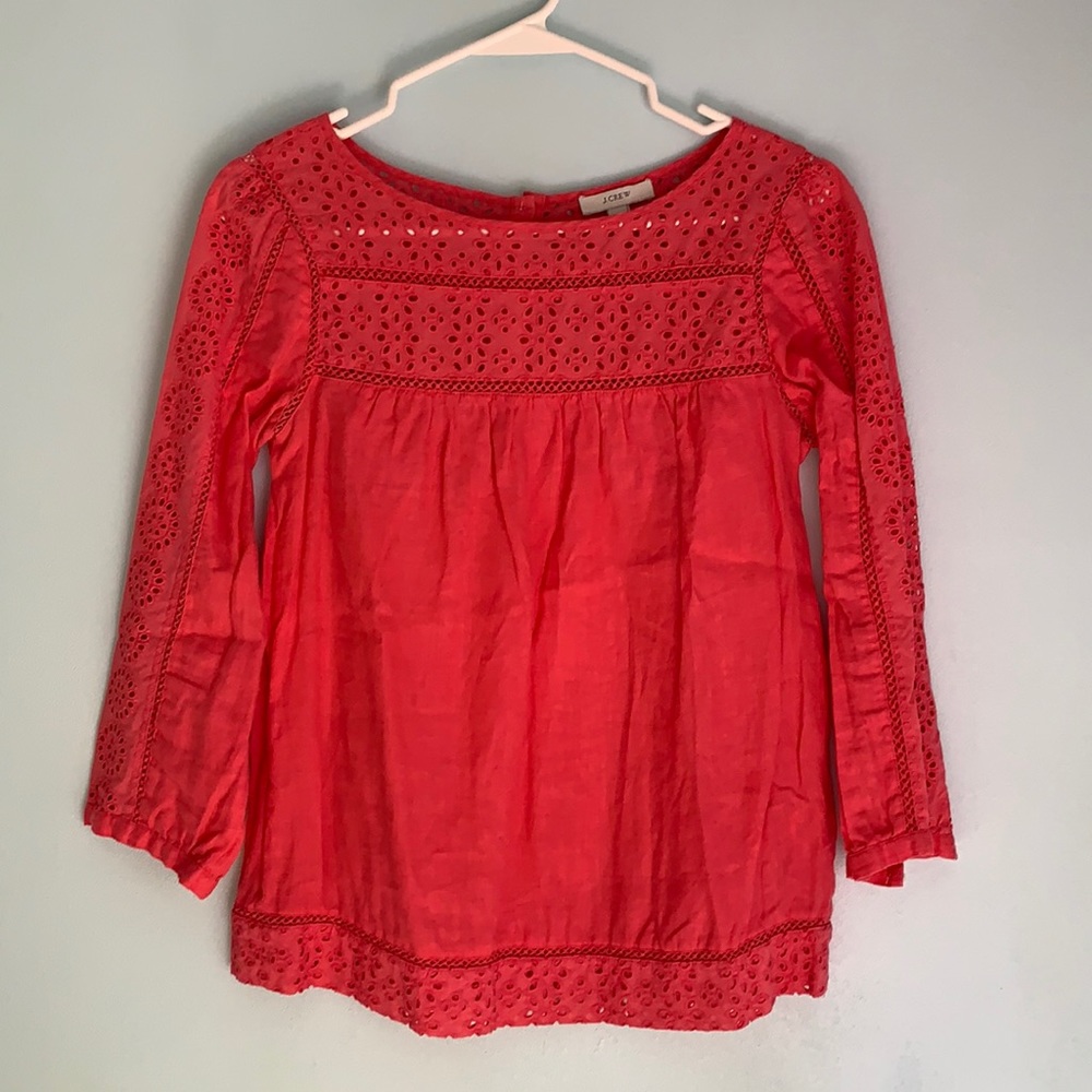 J Crew pink blouse